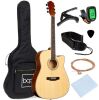 Full Size Beginner Acoustic Guitar Set with Case, Strap, Capo - 41in - Thumbnail 1