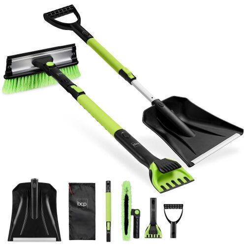 4 in 1 Snow Brush with Shovel, Ice Scraper & Squeegee w/Storage Bag - Lot 798