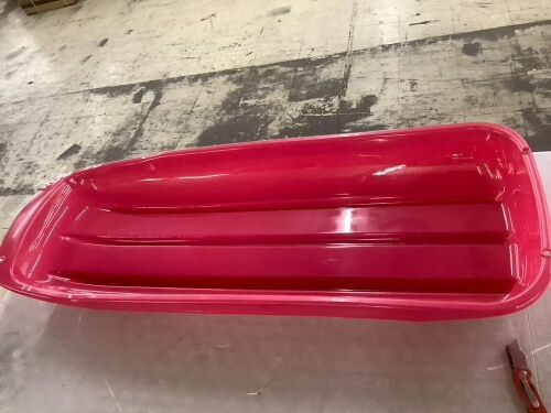 48in Kids Toboggan Snow Sled Board w/ Pull Rope, Curved Edges