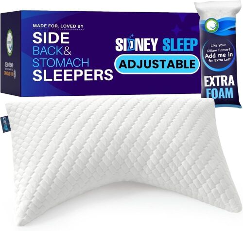 Sidney Sleep Adjustable Curved Contour Fill Pillow