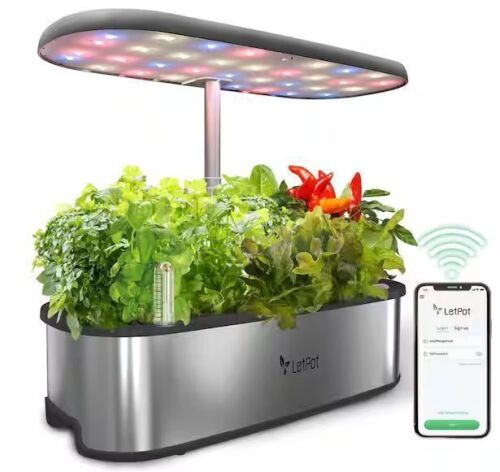 Wildaven LetPot 5.5L Smart Indoor Garden Hydroponics Growing System with 12 Pods, APP and WiFi-Controlled