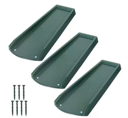 OGETFUUR 24 in. Green Rain Gutter Downspout Splash Block, 3 Pack - 1 is Cracked