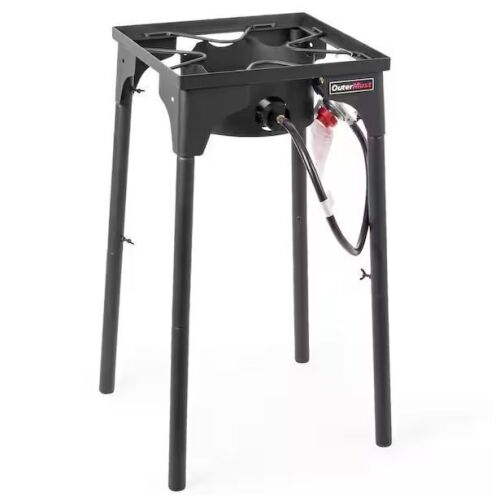outermust Outdoor Propane Burner Heavy Duty Propane 1-Burner Side Burner 54,000 BTU