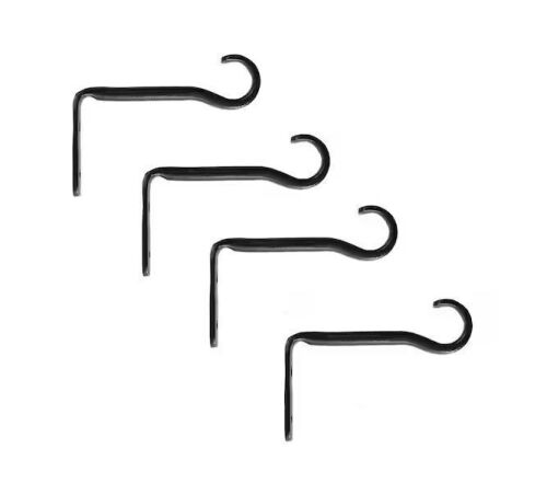 Lot of (2) ACHLA DESIGNS Set of 4 Trellis Wall Brackets, 3.5 Inch Long, Black Powder Coat Finish