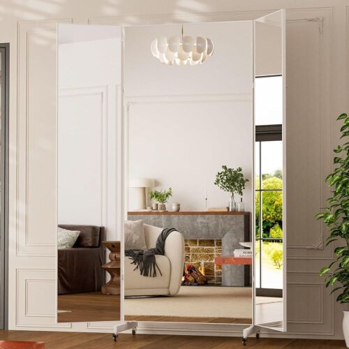 brisafe NanoMirror Non-Glass Ultra-Light Foldable Mirror on Wheels, 71"x71"