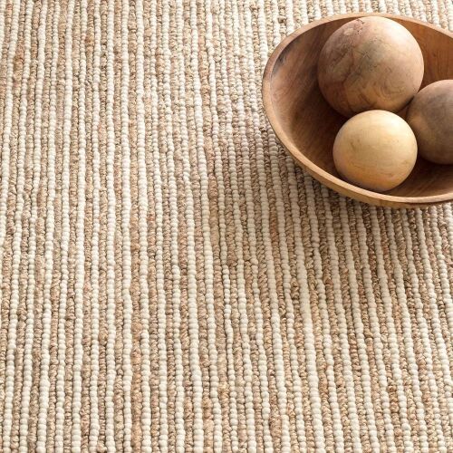FRELISH DECOR Wool and Jute Blend Handwoven Rug 8 x 10
