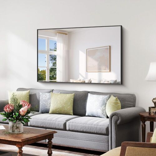 Aluminum Frame Wall Mirror, 55" x 36"