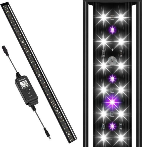 REPTITRIP 39-Inch LED UVB Reptile Light with Auto On/Off & Preset Day-Night Cycle Dimming, 6500K