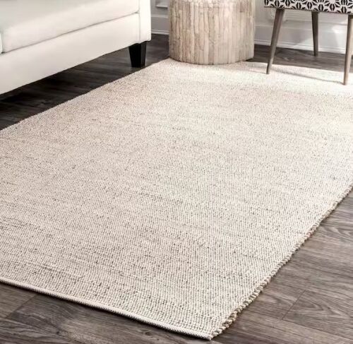 nuLOOM Elfriede Solid Jute Natural 8 ft. Square Rug