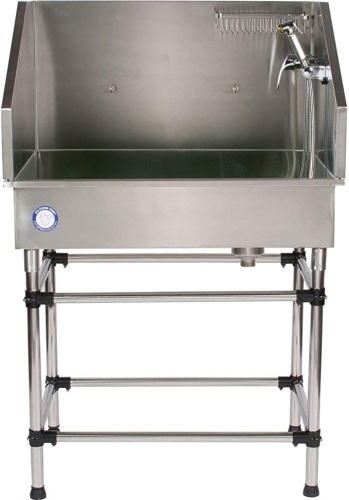 Stainless Steel Dog/Pet Bathing Tub. New w/ Minor Cosmetic Blemish - Lot 40