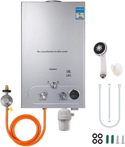VEVOR 18L Propane Hot Water Heater Liquefied Petroleum Gas Water Heater. Appears New - Lot 50