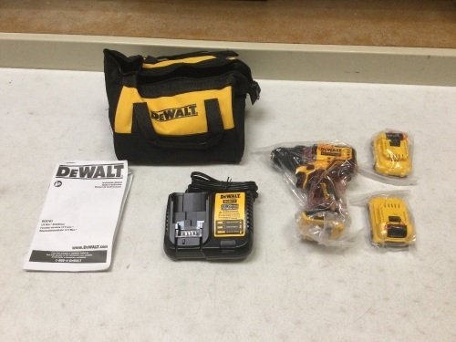 DeWalt 12V Brushless Drill/Driver with (2) Batteries and Charger. Appears New - Lot 54