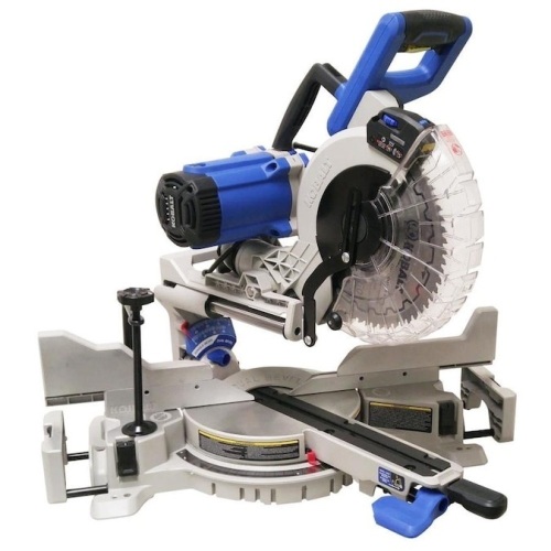 Kobalt 10-in 15-Amp Dual Bevel Sliding Compound Corded Miter Saw. Appears to be in Unused Condition. Store Return. Works - Lot 87