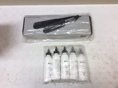 Cortex Professional Vapor Flat Iron Argan Infusion Steamliner. Ceramic. Comes With 5 Bottles of Argan Oil. Appears New - Lot 219