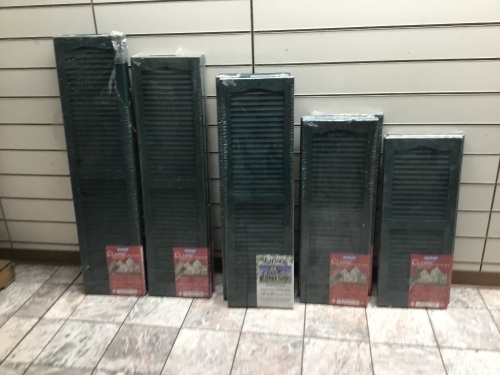 Lot of (24) Vantage Classic Series Blinds. Midnight Green. Various SIzes & Applications. Appear in New/Good Condition.  - Lot 226