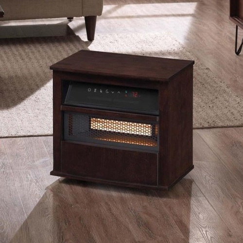 Duraflame 25-in W 5200-BTU Black Metal Flat Wall Infrared Quartz Electric Stove Thermostat with Remote. Appears New. Tested/Works - Lot 246