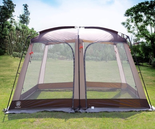 EVER ADVANCED Outdoor Screened Canopy/Tent, Zippered Enclosure, 8-10 Person, 12' x10'. Appears New - Lot 258
