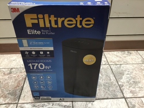 Filtrete ELITE 3-Speed Air Purifier 170-sq ft True HEPA ENERGY STAR FAP-CO2-A2. Appears New.  - Lot 291