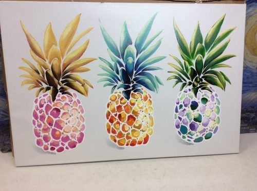 Seven Wall Arts, 24 x 36" Modern Wall Print, Colorful Pinapple. Appears New  - Lot 312
