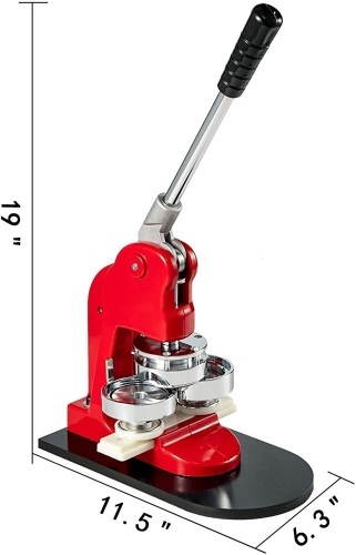 Mophorn Button Maker Button Maker Machine Button Badge Maker 1 Inch 25mm Aluminum Frame 500 Parts Circle Cutter. E-Commerce. Appears New - Lot 451