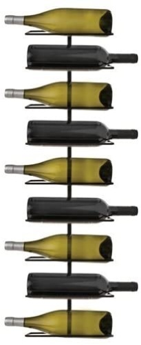 Nine Bottle Wall Mounted Wine Rack & Towel Holder, Iron Frame, 9 Bottle Holder. Appears New  - Lot 471