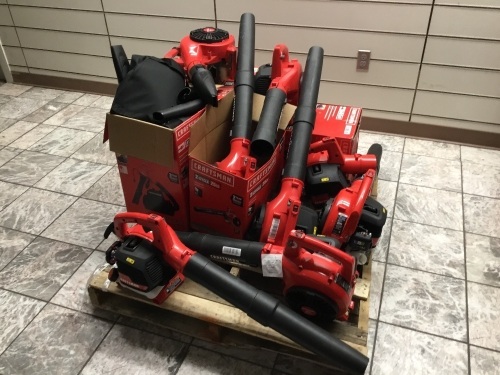 Lot of Craftsman 2-Cycle Gas Handheld Leaf Blower/Vacuum's. Marked Salvage. Condition Unknown. May Contain Broken Items to be Used for Parts/Repair. - Lot 480