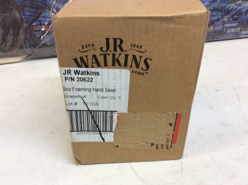 (1) Case, Qty 6 Bottles/Case. J.R. Watkins Foaming Hand Soap, Grapefruit, 9 oz/ea Bottle. Appears New - Lot 486