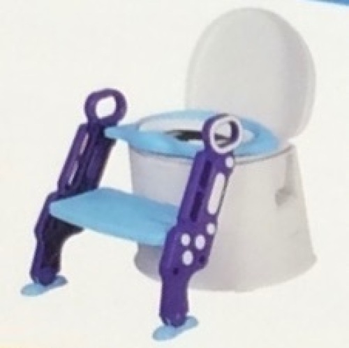 Potty Training Toilet with Anti-Slip Pads Ladder (Blue). Appears New - Lot 501