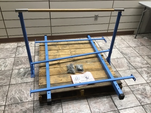 Dai&F Height Adjustable, Junior Gymnastics Training Bar for Kids, 1-4 Levels, 300 lbs Weight Capacity (Blue/Silver) - Lot 514