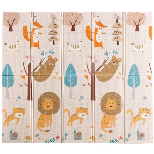 Superjare Folding Baby Thick Waterproof, Reversible/Portable Foam Playmat, 77.5" x 69.6". Appears New  - Lot 541