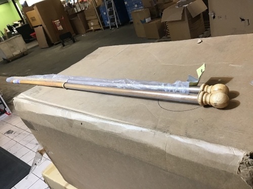 Evergreen Wood Flag Pole with Wood Knob. Appears New - Lot 624