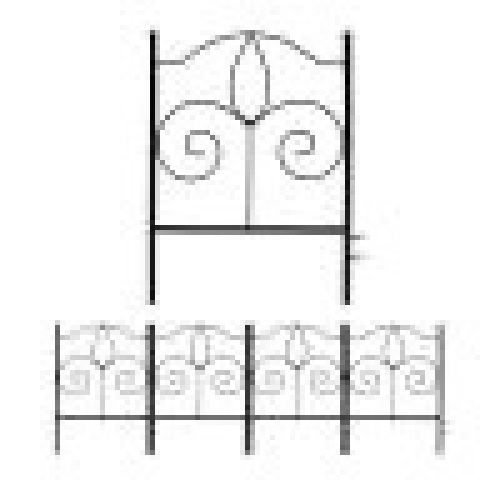 Gray Bunny Landscaping Floral Fence. 17" x 13". Appears New  - Lot 625