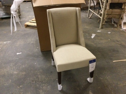 Lot of (1) New Pier1 River Slub Linen Dining Chair - Lot 626