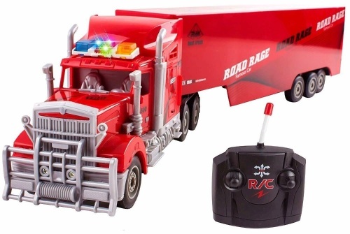 Vokodo Toy Semi Truck Trailer 23" Electric Hauler Remote Control RC Transporter. Appears New - Lot 655