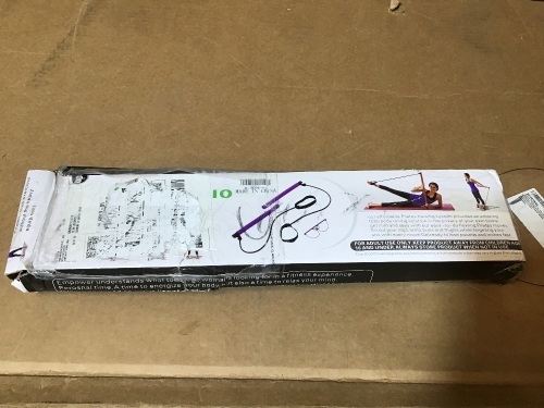Portable Pilates Studio. Muscle Toning Bar w/ Resistance Band, for Total Body Workout. Appears New.  - Lot 667