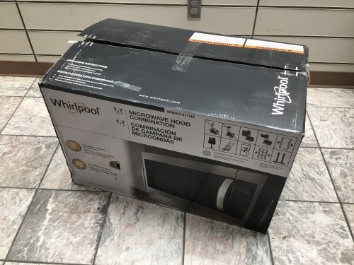 Whirlpool 1.7 Cu Ft, Microwave Hood Combinaton, Stainless Steel, Tested/Works. Appears New  - Lot 685