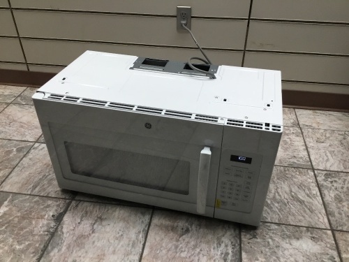 Above Range/Hood Microwave. Untested. Appears to Have Only Minor Cosmetic Damage/Dent.  - Lot 698