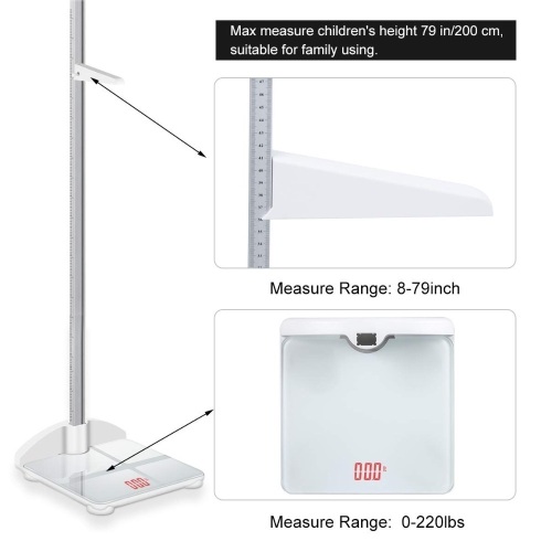2-in1 Foldable Children Height Weight Scale, Measuare 79 inch & 200lbs, Suitable for All Family. Appears New  - Lot 722