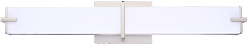 Cloudy Bay 3 Color LED Bathroom Dimmable Light Fixture,Brushed Nickel. E-Commerce. Appears New - Lot 740