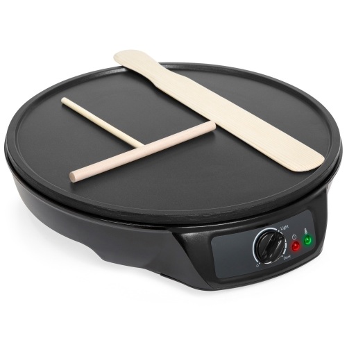 12in Non-Stick Electric Griddle Pancake Crepe Maker w/ Spatula, Spreader, Indicator Light. Appears New - Lot 817