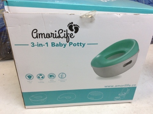 3-in-1 Amorilife Potty Training Chair, Converts to Anti-Slip Children Stepping Stool & Toilet Seating Cover. Appears New - Lot 834