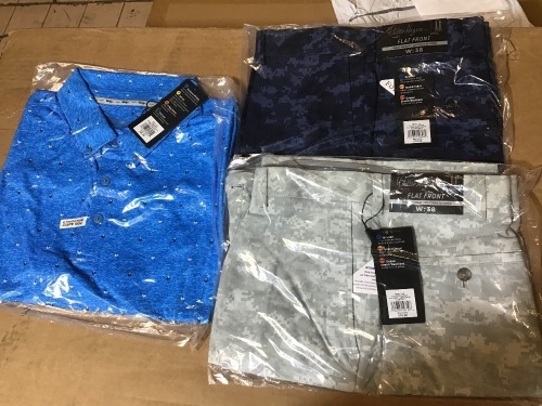 Lots of Mens Clothing. (2) Shorts Size 38 & (1) Shirt Size XXL  - Lot 847