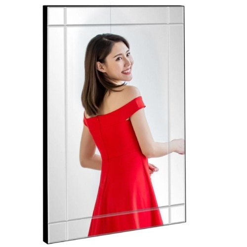 Modern Decorative Rectangular Frameless Wall Mirror - 36x24in. Appears New  - Lot 871