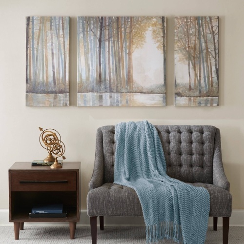 Madison Park, Natural Forest Reflection Collection Wall Art, Ready to Hang Painting for Bedroom, Multi-Sizes, 3 Pieces. Appears New - Lot 880