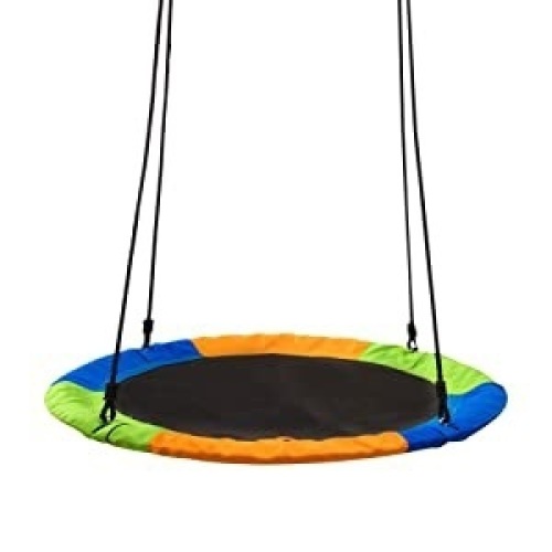 Adjustable Rope Disc Swing for Backyard Large Round Swing Seat for Children Adults (Blue). Appears New - Lot 913