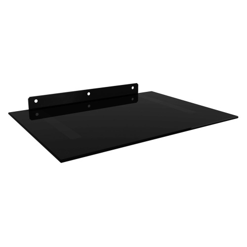 Cmple - Floating DVD Wall Mount, Tempered Glass Shelf for AV Devices up to 17.6 lbs - Black. Appears New - Lot 919