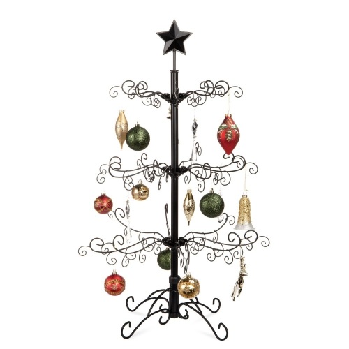 Wrought Iron Christmas Tree Ornament Display w/ Easy Assembly, Stand - 3ft - Lot 451