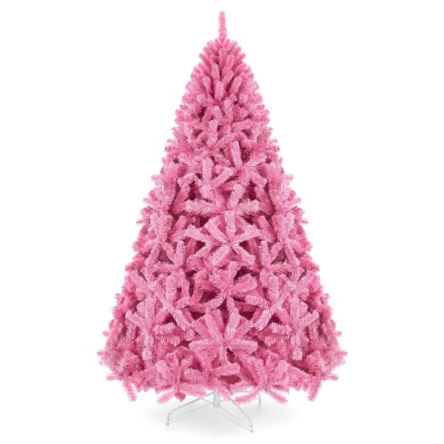 Pink Artificial Fir Christmas Tree w/ Foldable Stand - 7.5ft - Lot 526