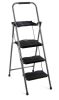 3-Step Portable Folding Anti-Slip Steel Ladder w/ Hand Grip, Utility Tray, 330lb Capacity - Thumbnail 1