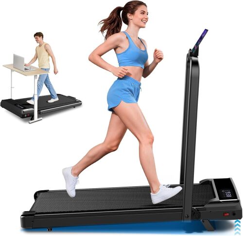 NXSCI Walking Pad with Incline, 2.5HP Walking Pad Treadmill, 3 in 1 Portable Under Desk Treadmills for Home Small Space, Foldable Folding Home Treadmill with Remote Control, 350LBS Capacity